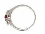 Ruby and diamond ring 0.13ct