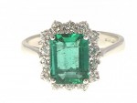 Emerald and diamond ring 0.64ct