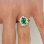 Italian emerald and diamonds ring