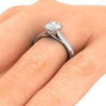 One carat solitaire Italian diamond ring