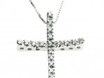 Diamond cross necklace 0.175ct