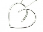 Diamond heart necklace 0.04ct
