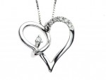 Diamond heart necklace 0.06ct
