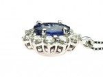 Sapphire and diamond necklace 0.41ct