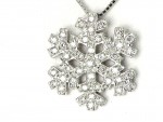 Snowflake diamond necklace 0.22ct