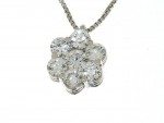 Cluster diamond necklace 0.63ct