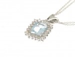 Aquamarine necklace 9x7 mm. 0.44ct