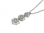 Cluster diamond necklace 0.4ct