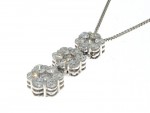 Cluster diamond necklace 1.2ct
