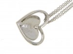 Diamond heart pave necklace 0.61ct