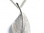 Leaf diamond necklace 0.9ct