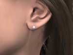 Single diamond earrings 0,2ct