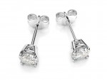 Single diamond earrings 0,6ct