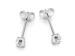 Single diamond earrings 0.08ct