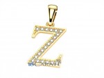 Iniziale con diamanti lettera Z in oro