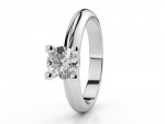Solitaire setting 4 prongs white gold 
