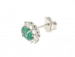 Emerald and diamond earrings 0.9ct