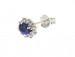 Sapphire and diamond earrings 0.38ct