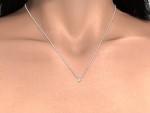 Single diamond necklace 0.04ct