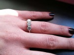 Italian made 1.5 carat three stone ring