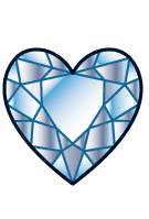 Heart shape diamonds